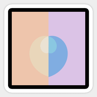 Digital Abstract with Soft Pastel Color Palette Sticker